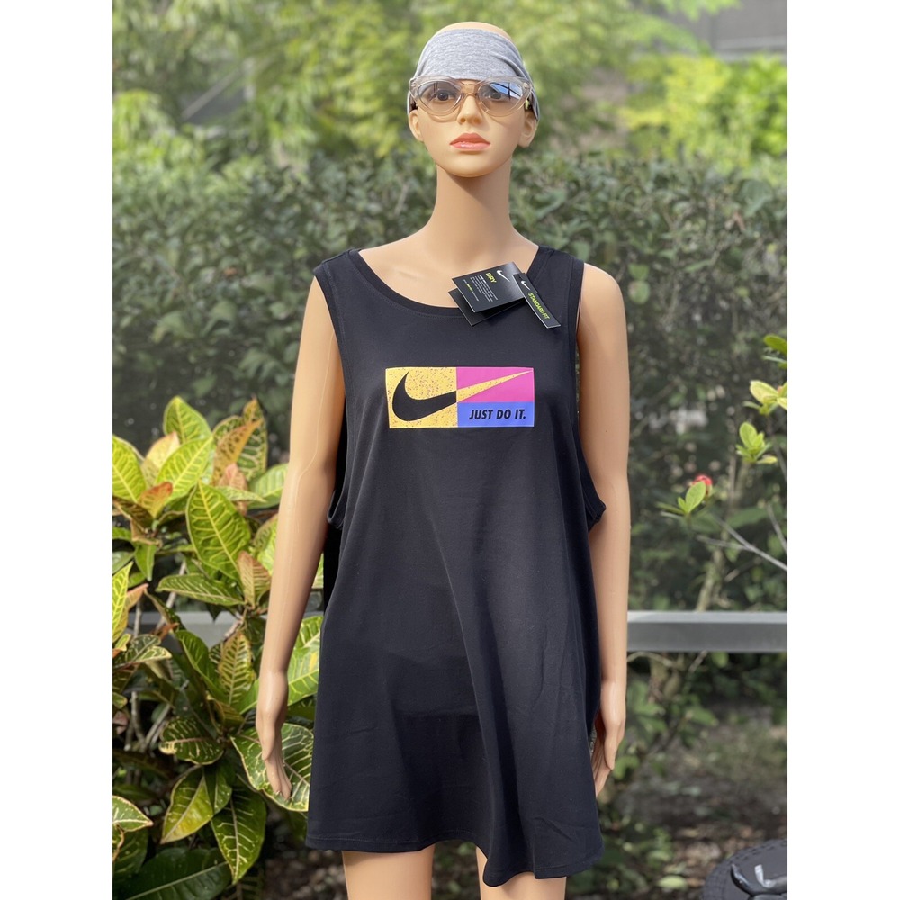 Nike Dri-FIT Icon Tank Plus 3X Black DH2712-010 NWT Racerback